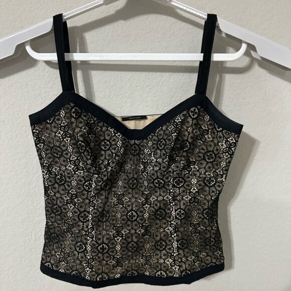 Elie Tahari Black Lace Corset Tank Size‎ Small - Picture 1 of 10